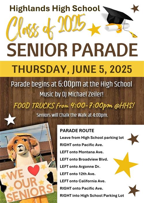 SENIOR PARADE INFO
